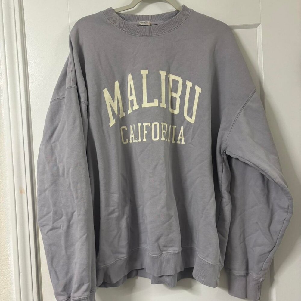 Brandy Melville Women's Purple and Grey Sweatshirt